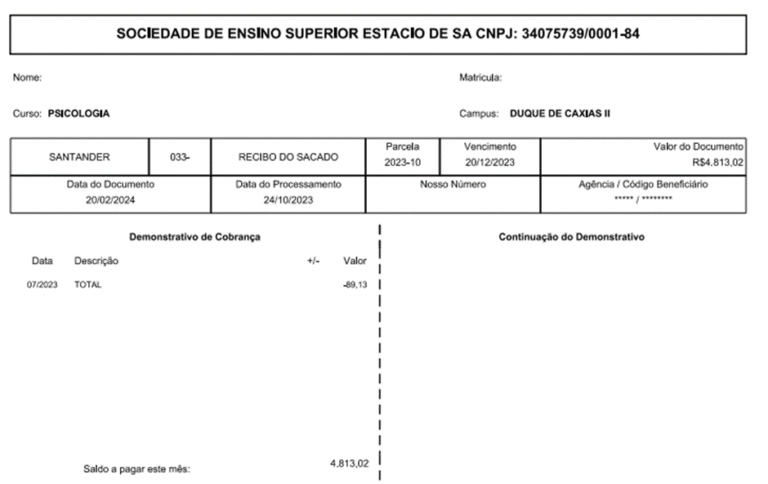 DIS Estácio e Boleto: saiba quando a cobrança é indevida